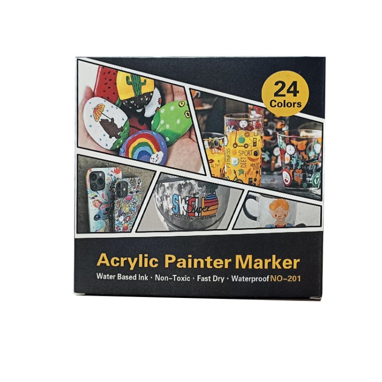 Bút đánh dấu họa sĩ acrylic chống nước 24 màu