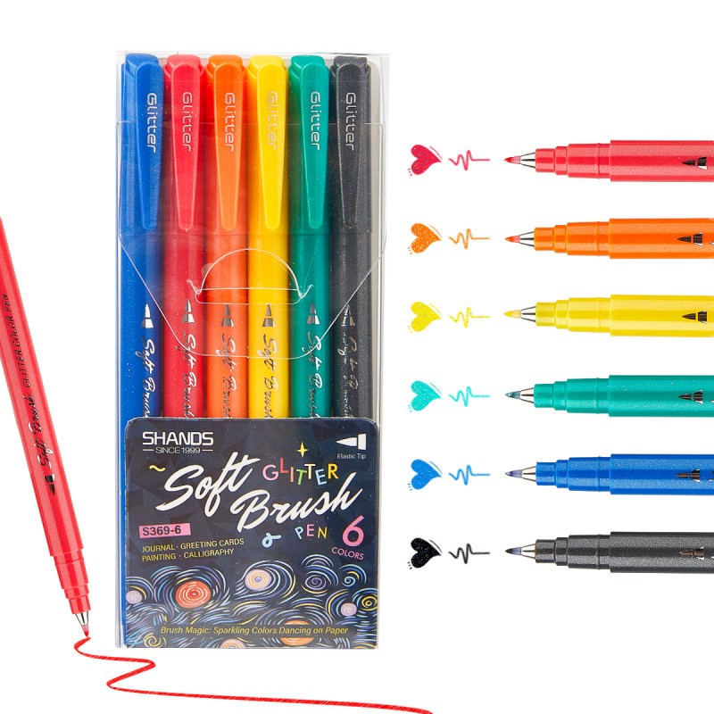 Long lanh Soft-Tip Bút màu nước Vẽ phác thảo Bút đánh dấu phác thảo Long lanh Soft-Tip Bút màu nước Vẽ phác thảo Bút đánh dấu phác thảo
